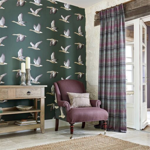 Elysian Geese Wallpaper - from the Elysian Collection by Sanderson