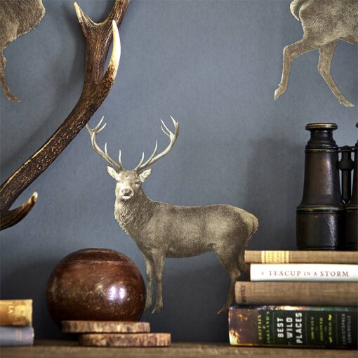 Evesham Deer Wallpaper from the Elysian Collection by Sanderson