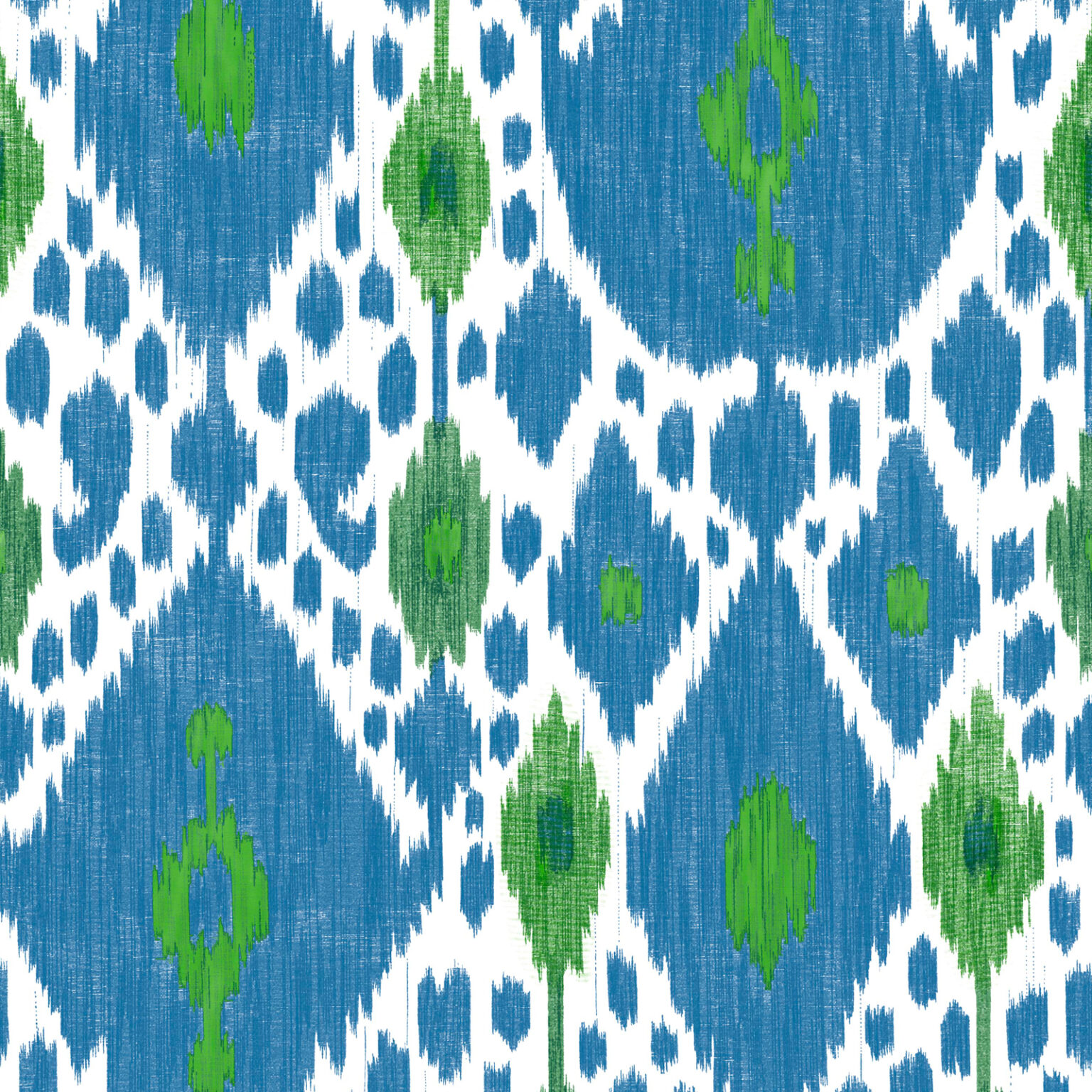 Ikat Wallpaper In Blue | Silk Interiors Wallpaper Australia