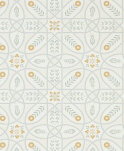 Brophy Trellis Wallpaper by Morris & Co in Ivory and Sage