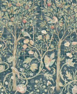 Melsetter Wallpaper by Morris & Co in Indigo and Sage