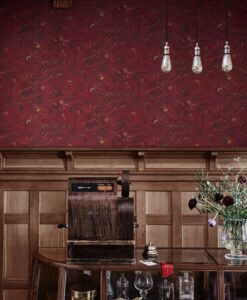 Marion Marble Wallpaper by Sandberg in Red