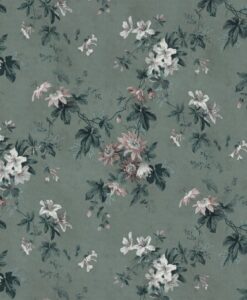 Faded passion wallpaper in Sage Green