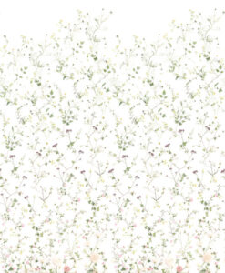 a pattern of small flowers and leaves