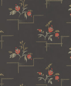 a wallpaper with flowers and lines