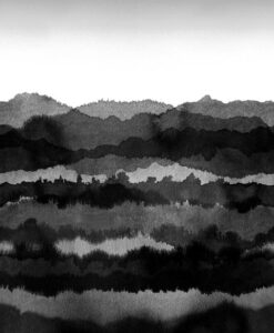 a black and white image of a landscape