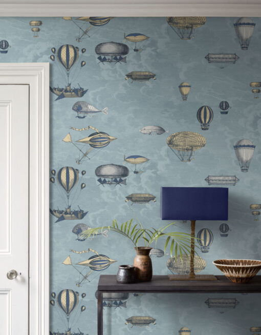 Macchine Volanti vintage balloon wallpaper by Cole & Son in Day