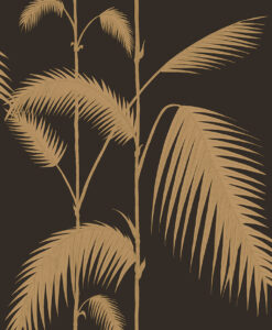 Palm Leaves Wallpaper by Cole & Son in Gold on Black