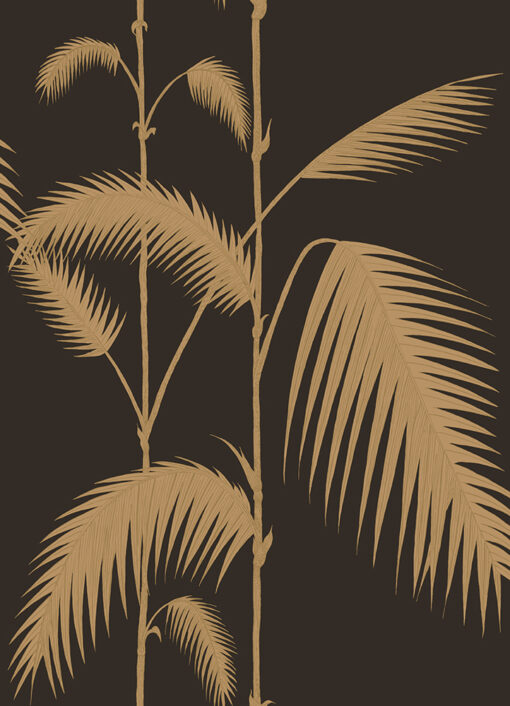 Palm Leaves Wallpaper by Cole & Son in Gold on Black