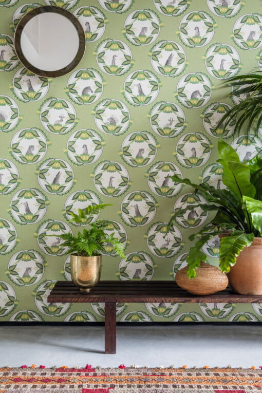 Ardmore Cameos Wallpaper by Cole & Son in Green