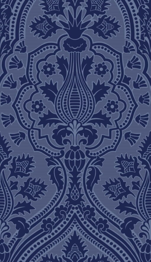116/9033 Pugin Palace Flock - Dark Hyacinth