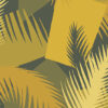 Geometric II - Deco Palm Wallpaper in Yellow