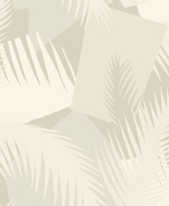 Cole & Son - Geometric II - Deco Palm Wallpaper in Grey