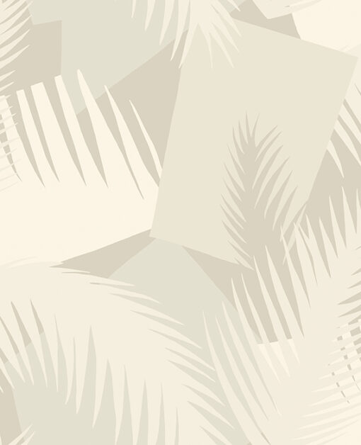 Cole & Son - Geometric II - Deco Palm Wallpaper in Grey