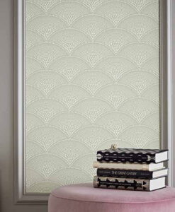 Feather Fan Wallpaper in Sage by Cole and Son