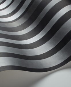 Carousel Stripe Wallpaper by Cole & Son in Black