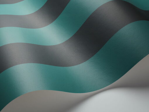 Glastonbury Stripe Wallpaper in Green by Coles & Son