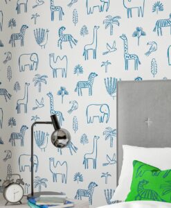 Funky Jungle Wallpaper from the Book of Little Treasure Collection by Harlequin
