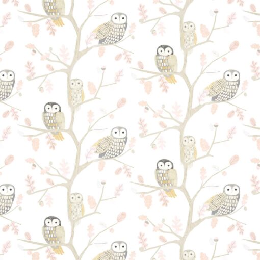 Little Owl wallpaper from the Book of Little Treasures by Harlequin in Powder