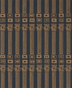 Columns Wallpaper - Vine Black/Antique Gold