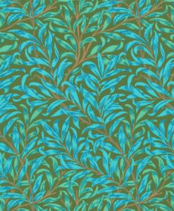 Willow Bough Wallpaper in Olive & Turquoise