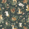 orest Friends Wallpaper in Pine Forest green by LILINPINSO swatch