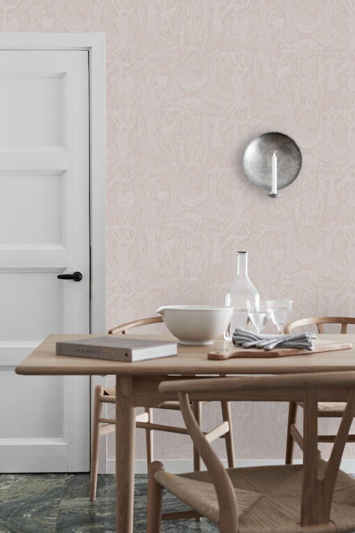 Borastapeter Poeme D'Amour Wallpaper in Pink