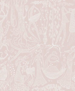 Poeme D'Amour Wallpaper in Pink by Borastapeter