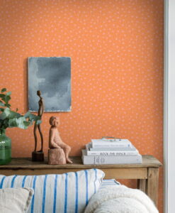 Stjärnflor Wallpaper by Borastapeter in Orange