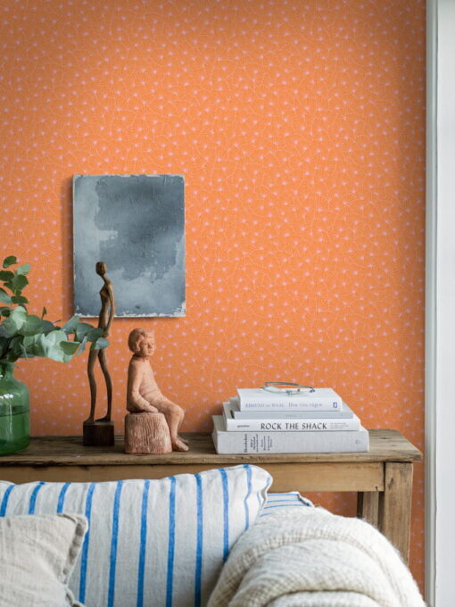 Stjärnflor Wallpaper by Borastapeter in Orange
