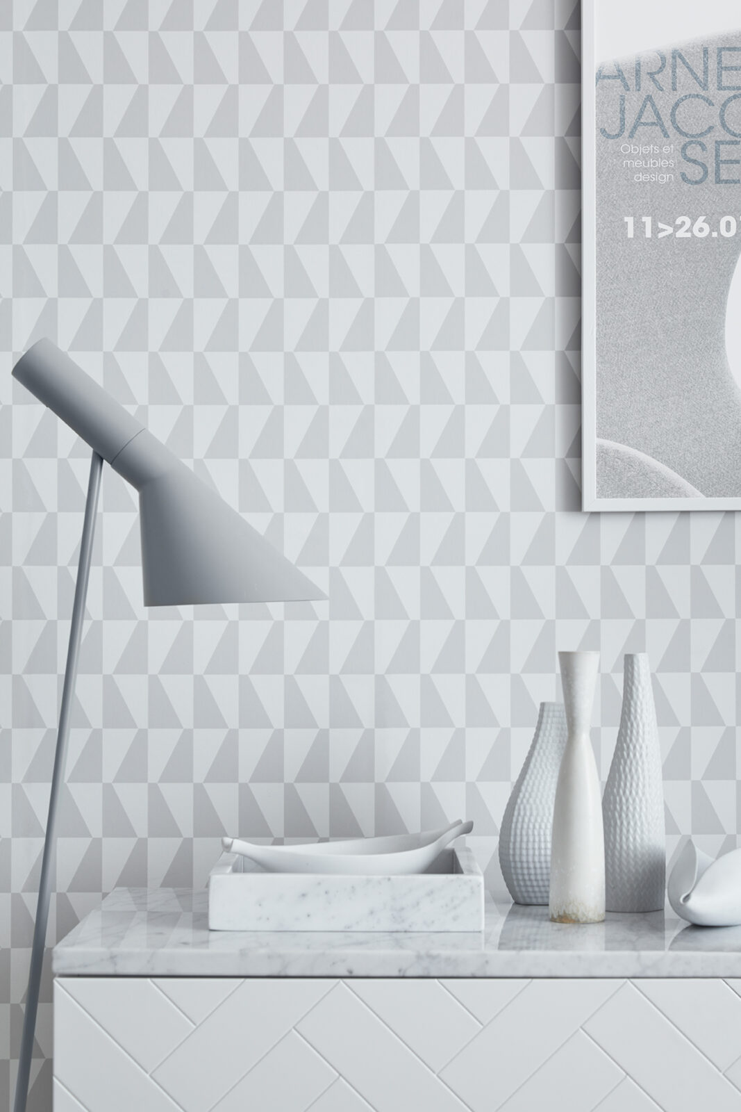 Trapez Wallpaper by Borastapeter in Soot