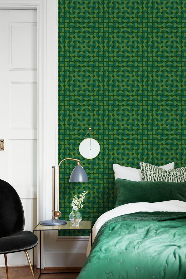 Vertigo - Green | Silk Interiors Wallpaper Australia