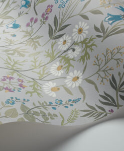 Flora Wallpaper by Borastapeter - Grey Multi
