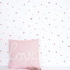 Lovely Hearts Wallpaper - Pink on White - by LILIPINSO