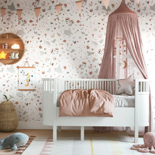 Dreamy Sealife Wallpaper by Lilipinso girl's bedroom