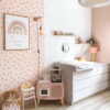 Playful Dots Wallpaper Sample in Pink girl's bedroom