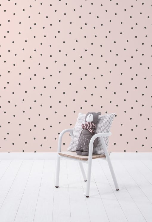 Playful Dots Wallpaper Sample in Pink