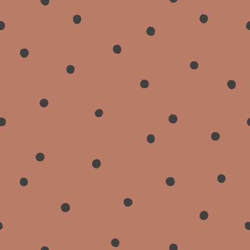 Playful Dots Wallpaper in Terracotta