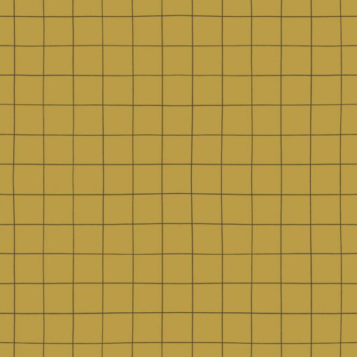 Grid Wallpaper in Mustard