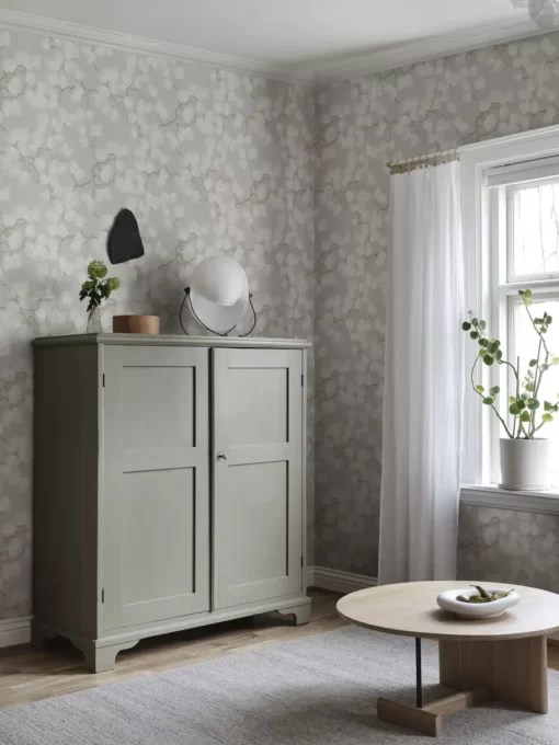 Pine Wallpaper by Sandberg in Grey -