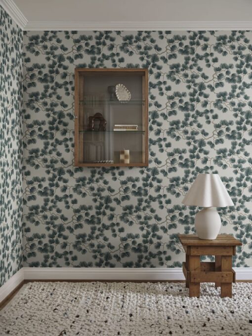 Pine Wallpaper in Green by Sandberg