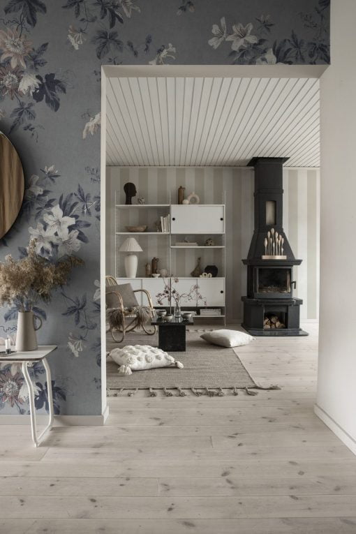 Faded Passion by Sandberg Wallpaper in Misy Blue