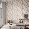 Sumi Wallpaper - Linen/Copper