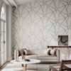 Sumi Wallpaper in Oyster/Gilver