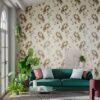 Amazilia Wallpaper by Harlequin Wallpaper in Stone and Gold