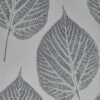 Leaf wallpaper in Slate/Silver