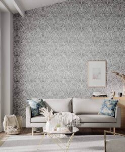 Aurelia Wallpaper in French Grey & Silver by Harlequin Wallpaper