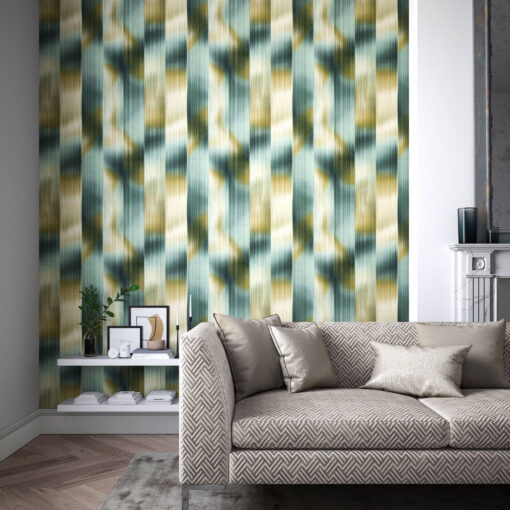 Oscillation Wallpaper by Harlequin Wallpaper in Adriatic and Sand