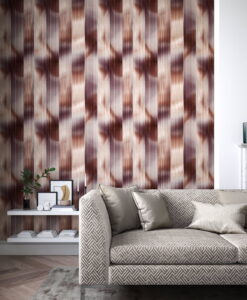 Oscillation Wallpaper in Rosewood and Fig from the Momentum 07 Collection by Harlequin Wallpaper