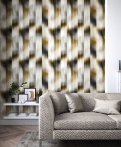 Oscillation Wallpaper by Harlequin Wallpaper in Tobacco and Slate